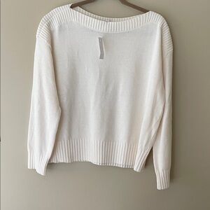 LOFT Relaxed Boat Neck  Women's Sweater, Cream Size M with tags
